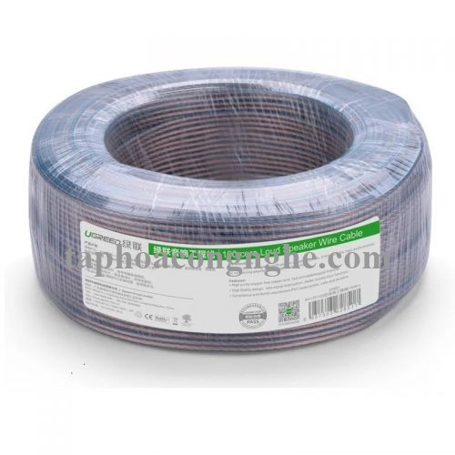 Ugreen 20853 100M Màu Đen Cáp âm thanh loa 200 tim AV137 30020853